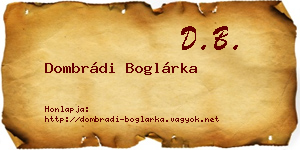 Dombrádi Boglárka névjegykártya